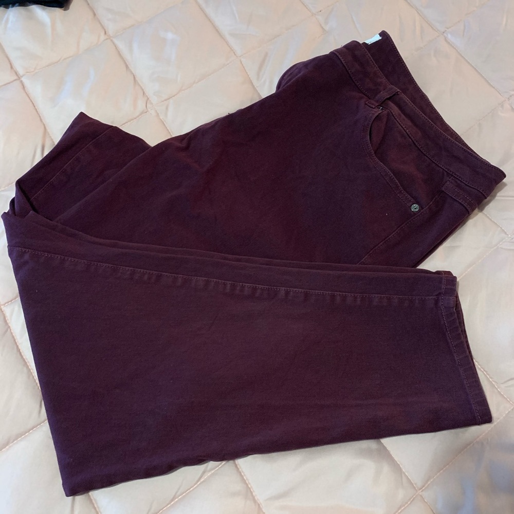 Wine Skinny Jeans